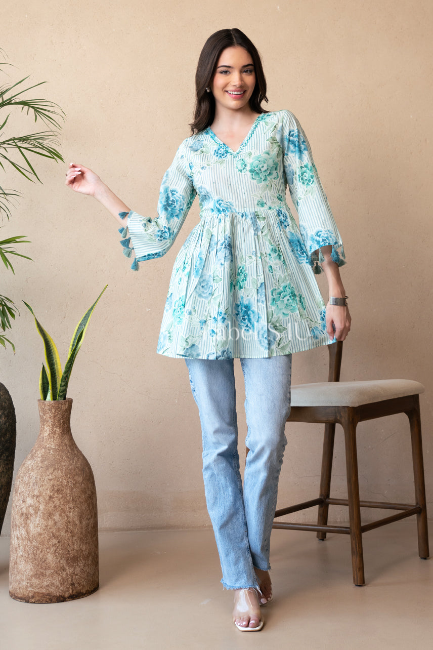 Aqua Blossom Top main image 1