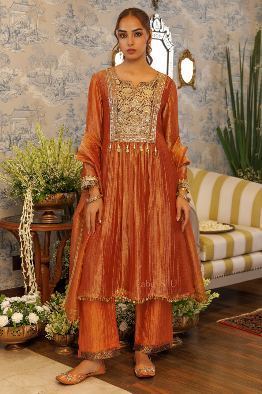 Smitten Yoke Tissue A-Line Suit Set