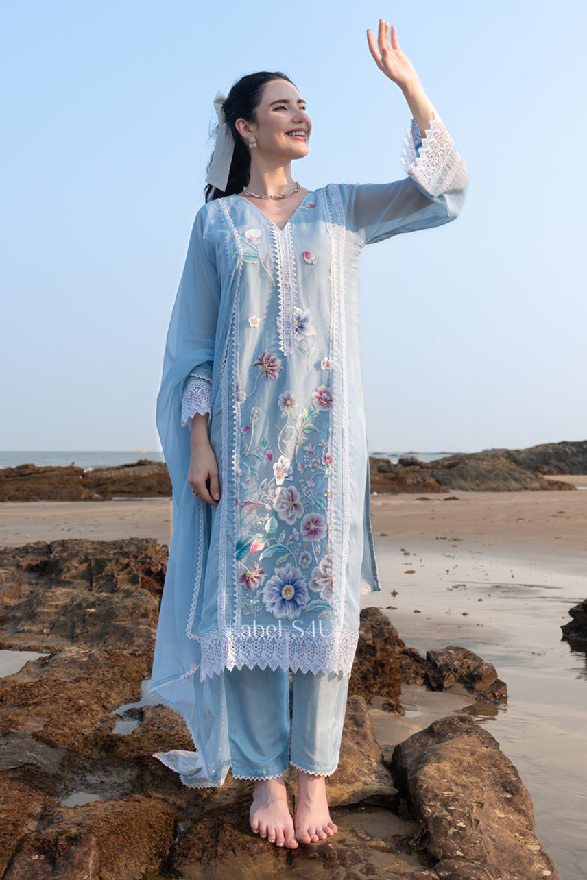 Serene Embroidered Cotton Suit Set