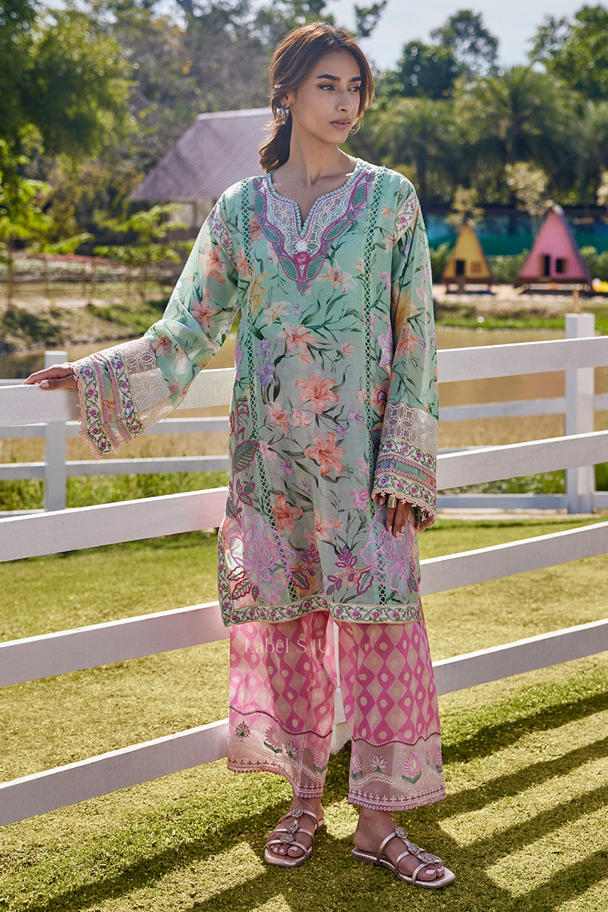 Saira Floral Printed -Co-ord Set