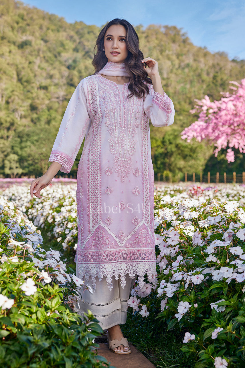 Husn Blush Embroidered-Suit Set