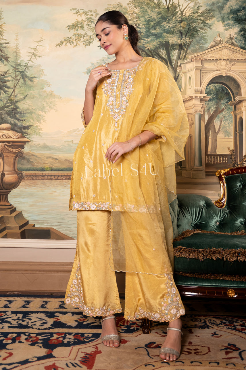 Eliza Yellow- Palazzo Set