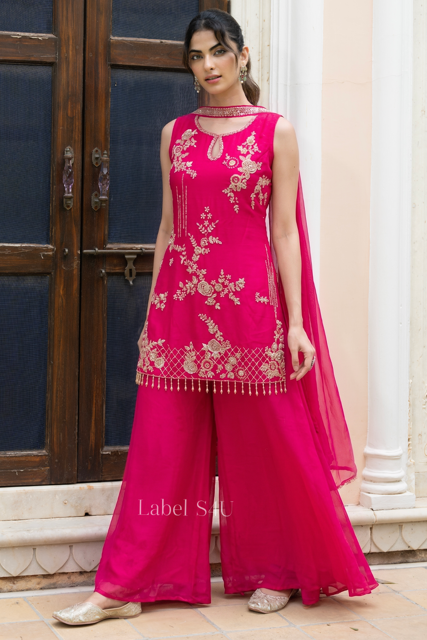 Petal Parade Handwork Palazzo Set