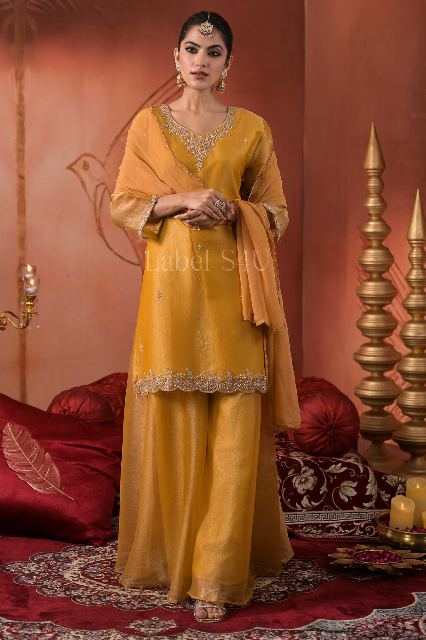 Mustard Radiance-Palazzo Set