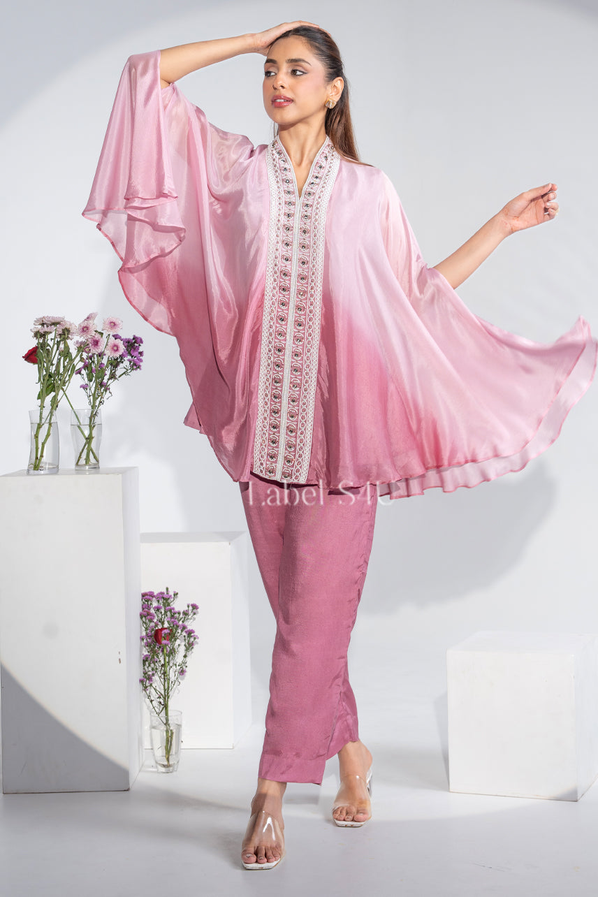 Blush Ombre-Kaftan Set