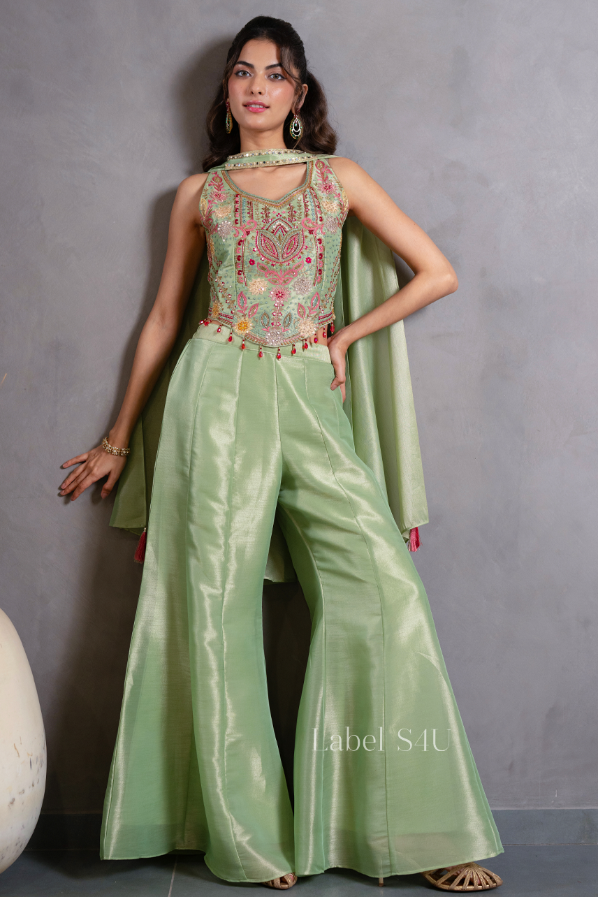 Pista Privé Embroidered Palazzo Set