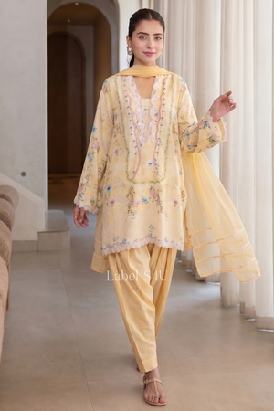 Pretty In Yellow Farshi Salwar Set