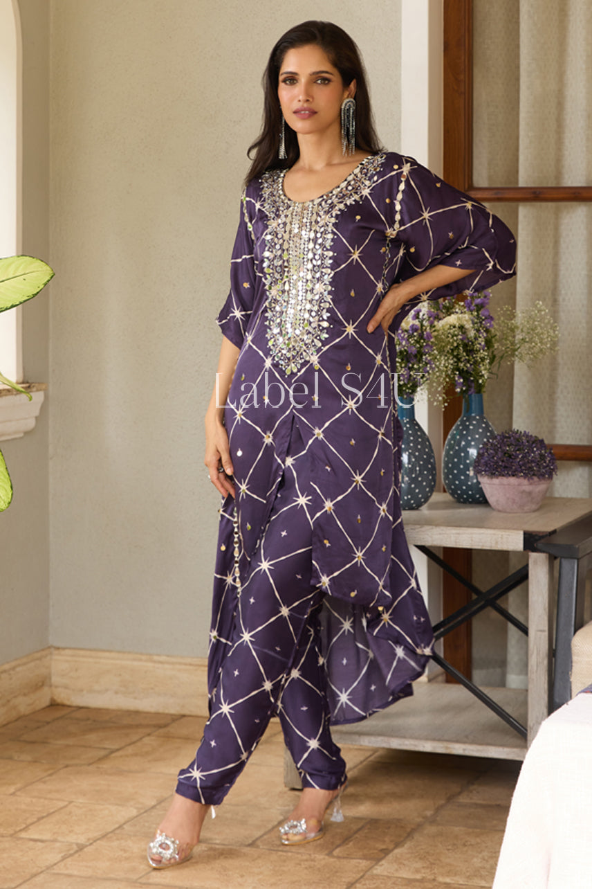 Purple Radiance-Kaftan Set