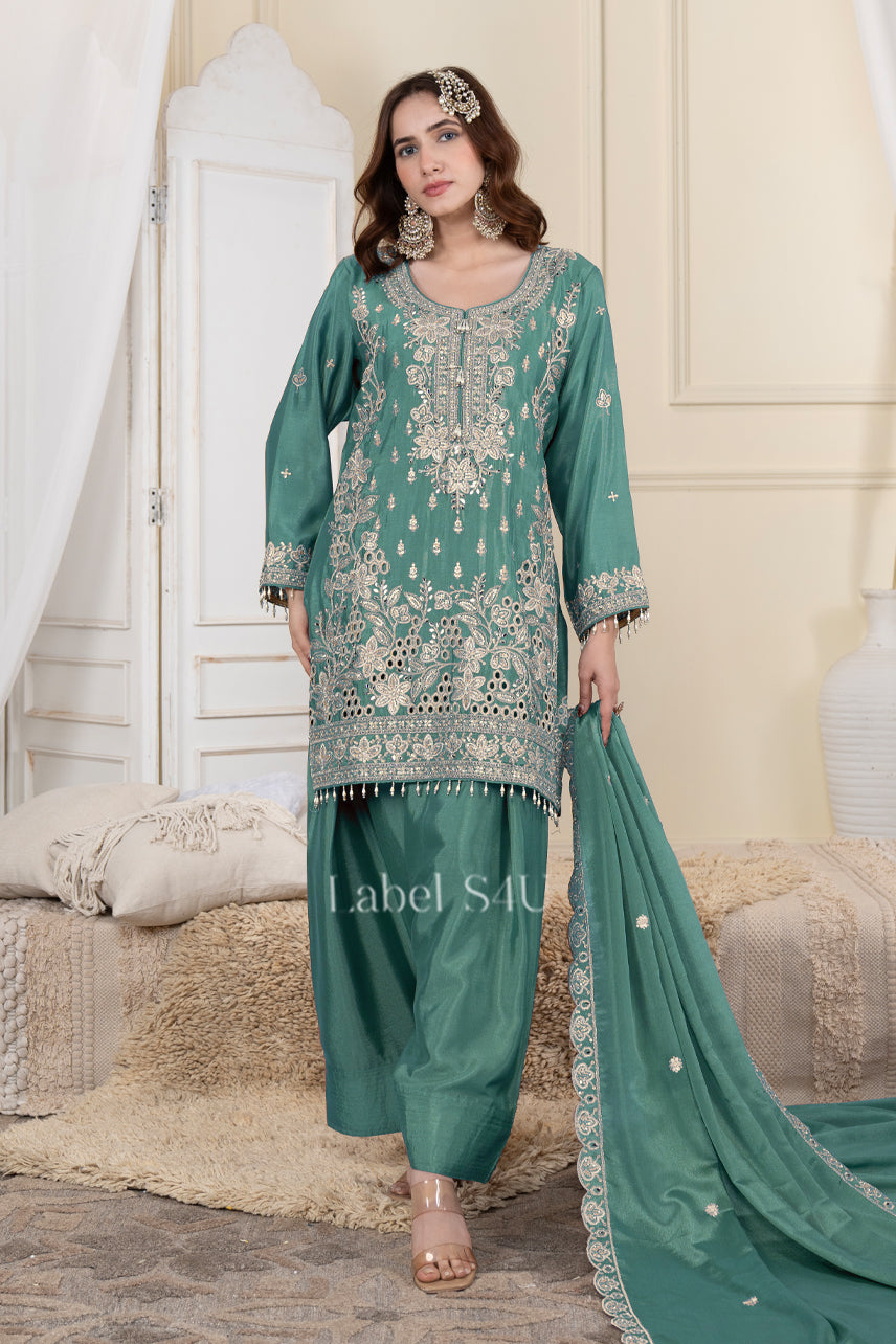 Suhana Green -Suit Set