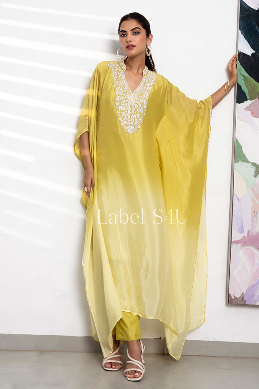 Lemon Breeze-Kaftan Set