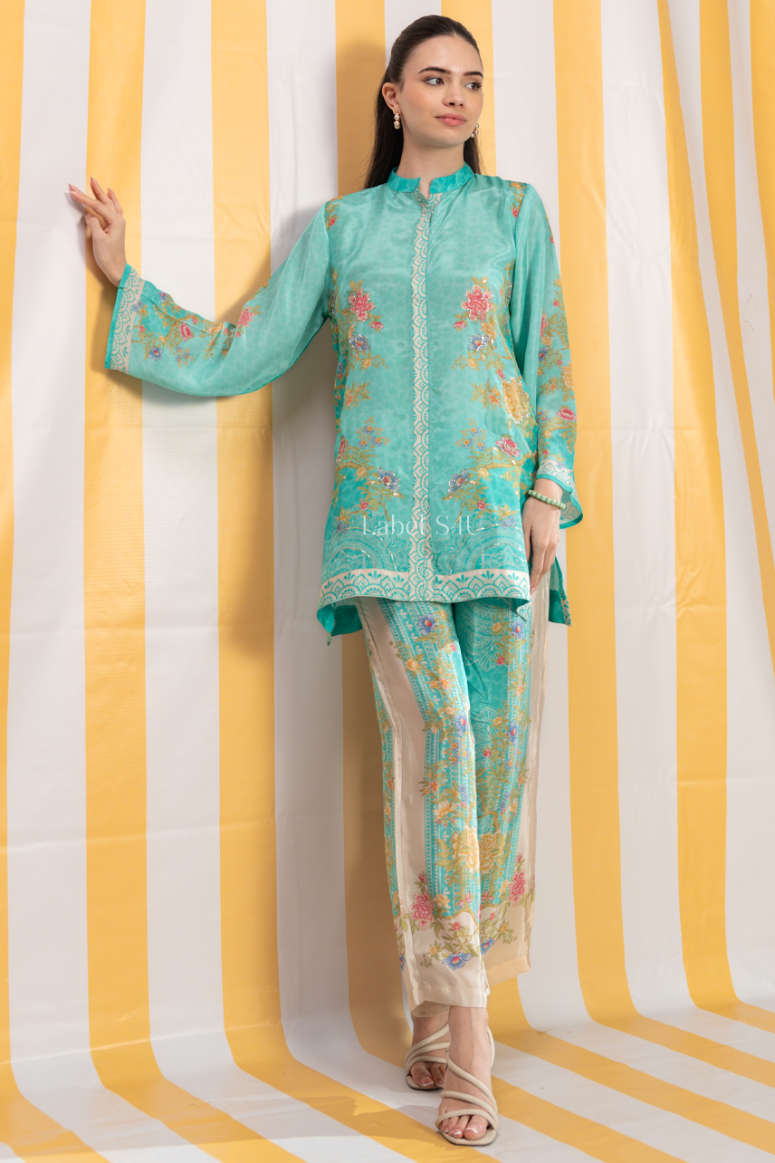 Sage Serenade Crepe Co Ord Set