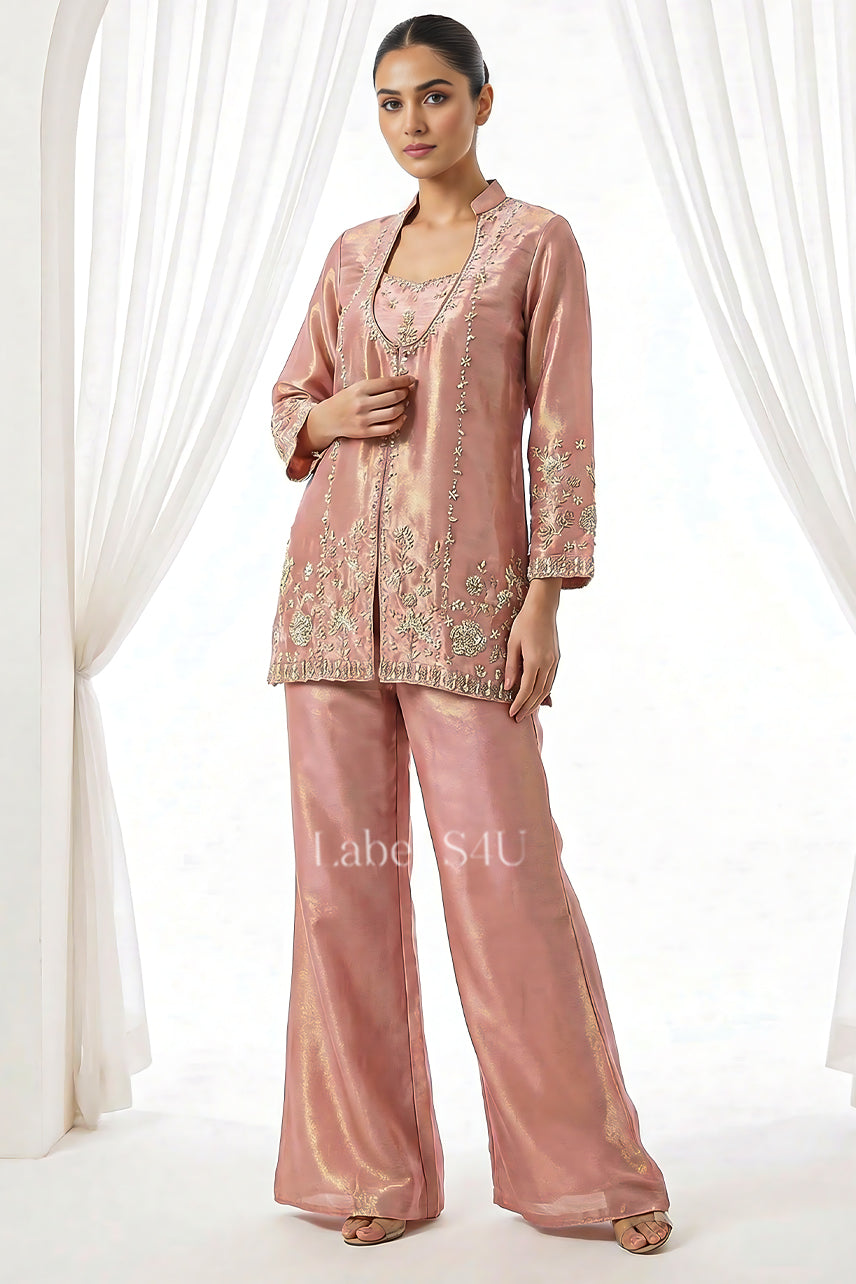 Soft Shimmer Handwork-Co-ord Set
