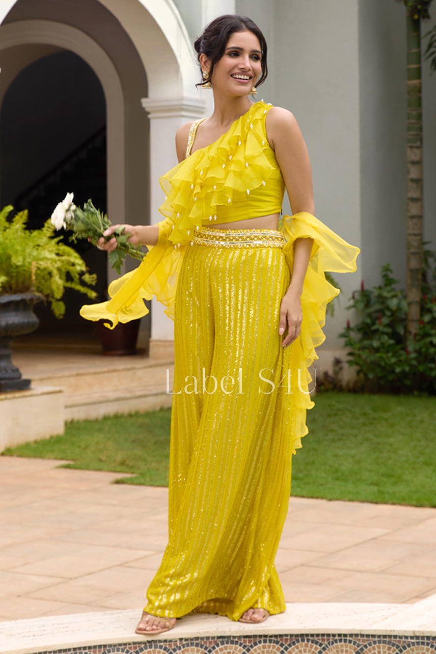 Mellow Yellow-Palazzo Set