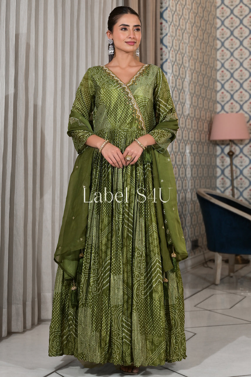 Evergreen Aura-Anarkali