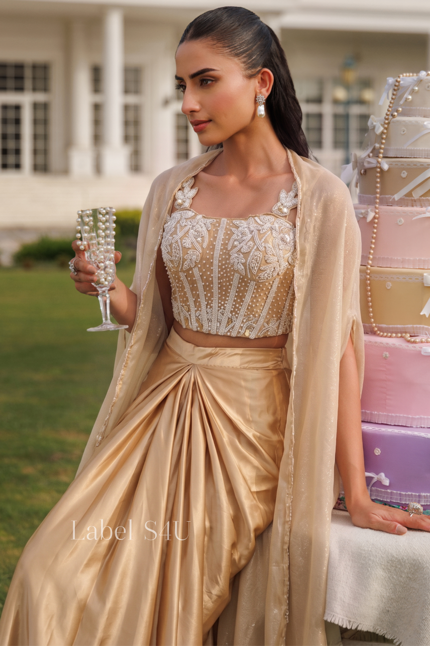 Glam Gala Corset Cape Set