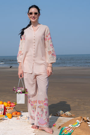 Paradise Embroidered Co ord Set