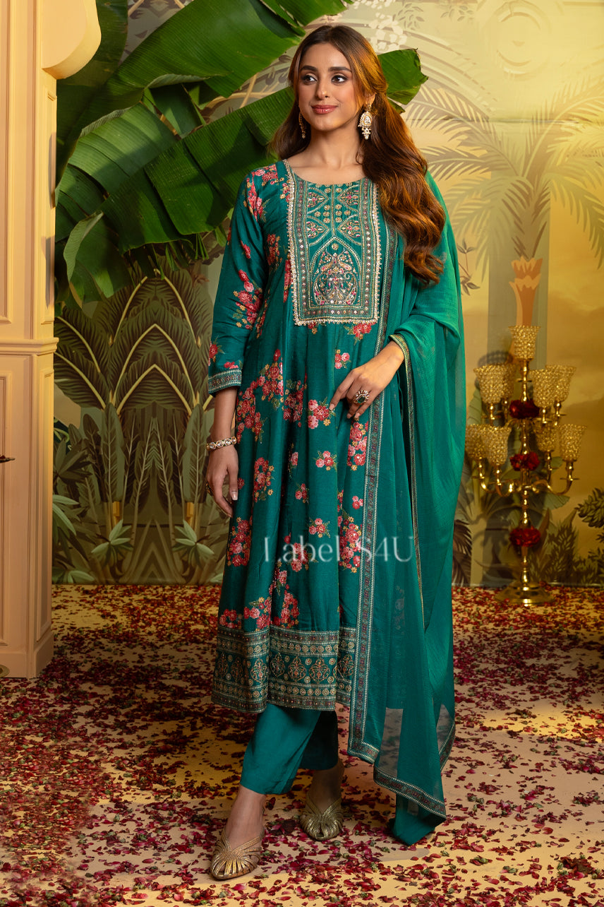 Garden Serene- Anarkali Set