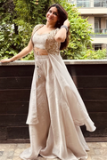 Elite Ivory Embellished Palazzo Set