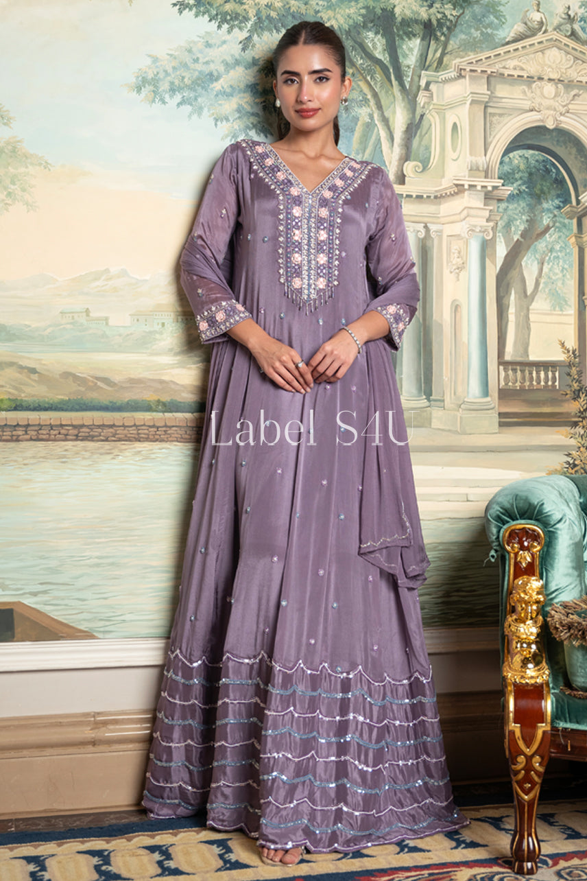 Dusky Lavender-Anarkali