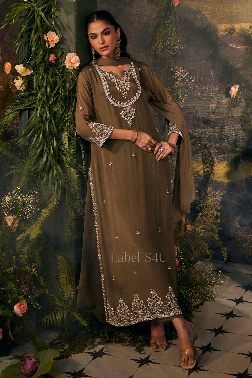 Imperial Olive Handwork -Suit Set