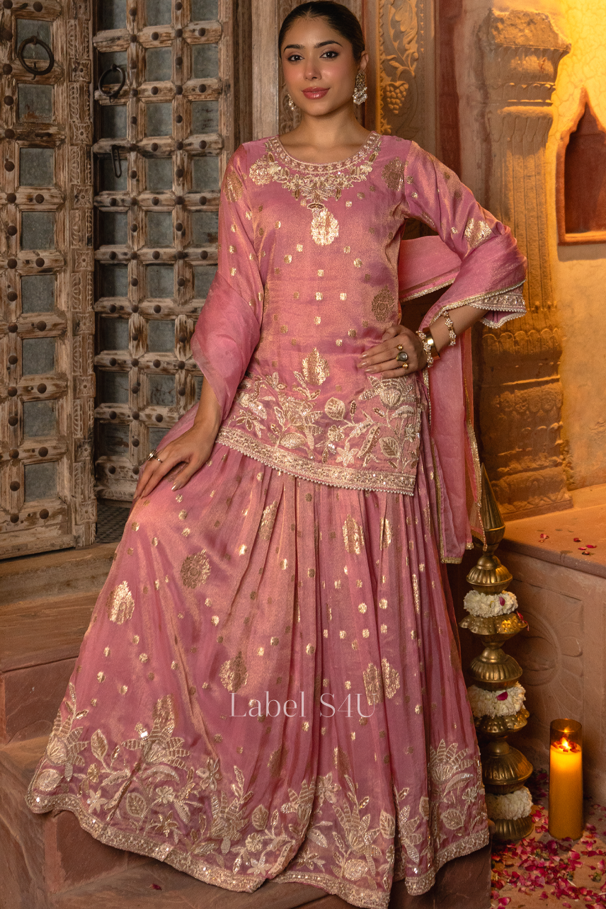 Blush Goldleaf Tissue Skirt Set
