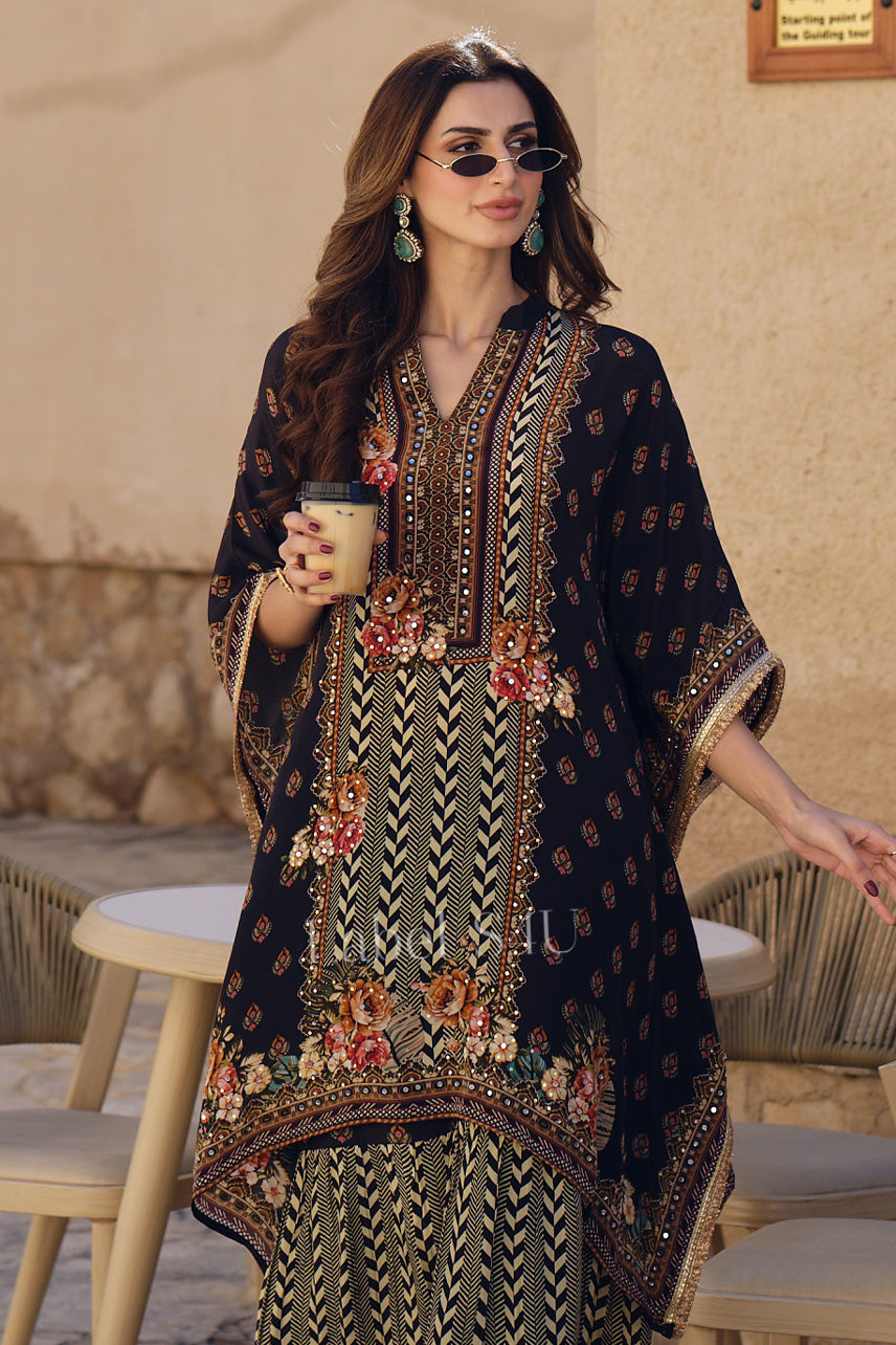 Boho Noir-Kaftan-Set S / Black By Label S4U