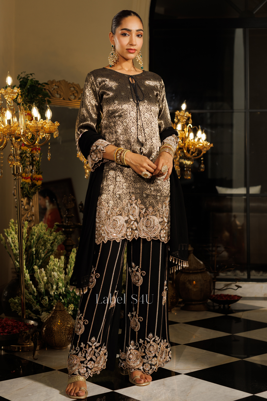 Noir Jacquard Palazzo Set