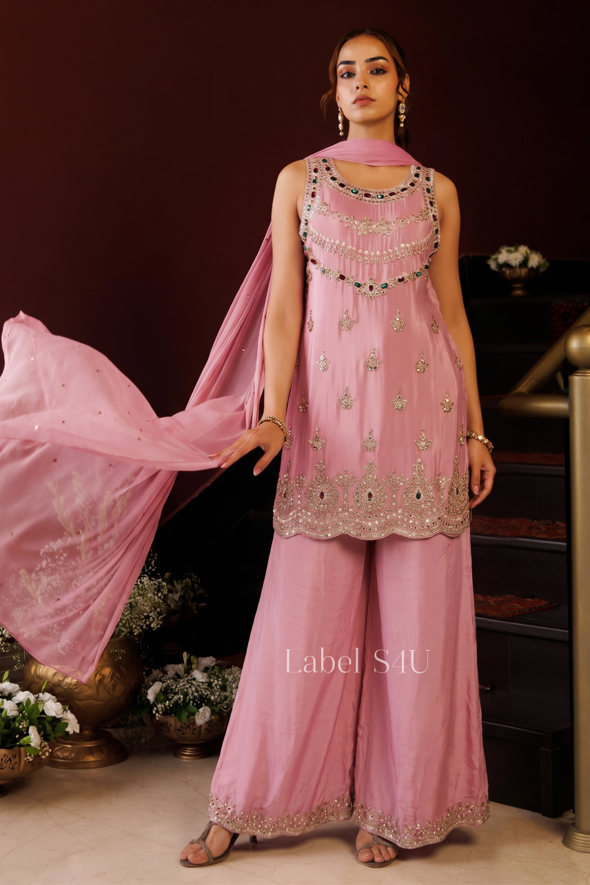 Gleam Embellished Palazzo Set