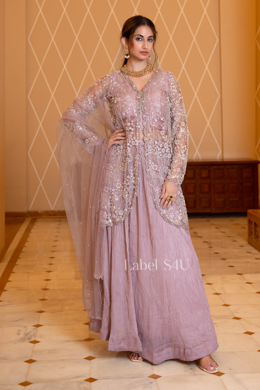 Rose-Gold Handwork-Skirt Set