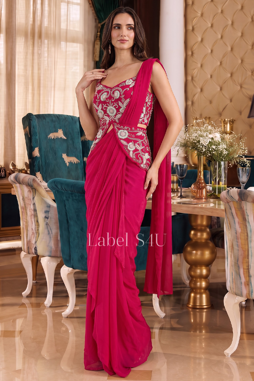 Charming-Pre Draped Saree