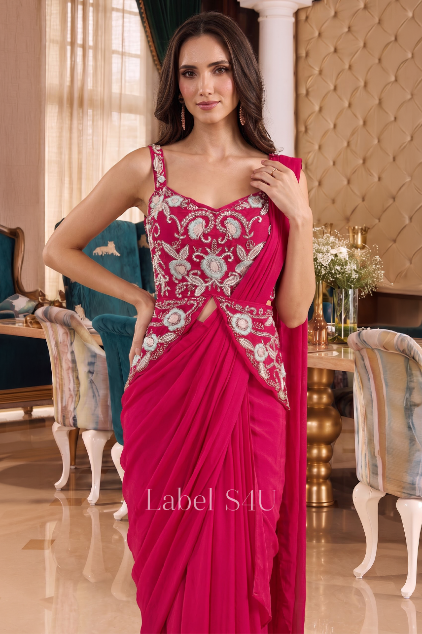 Charming-Pre Draped Saree