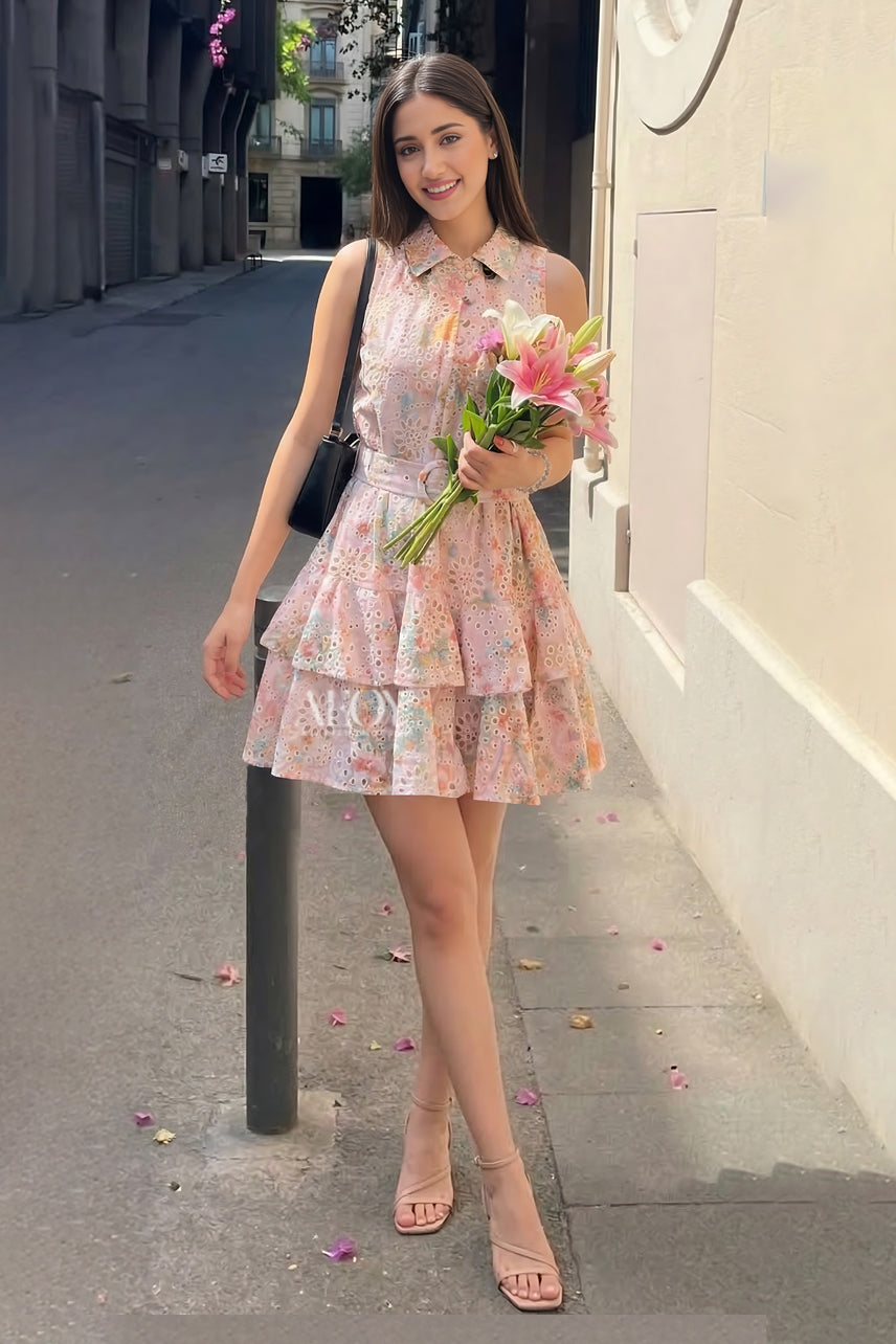 Soft Glam Floral Mini Dress