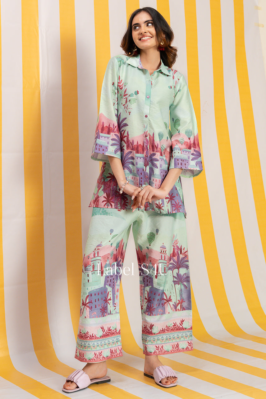 Cityscape Viscose-Co-Ord Set