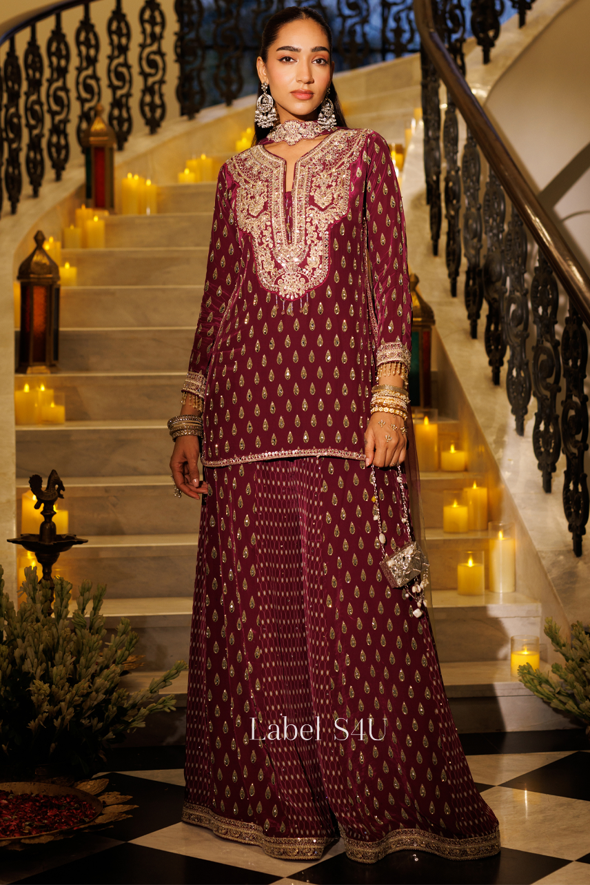 Dipped in Goldwork Palazzo Set