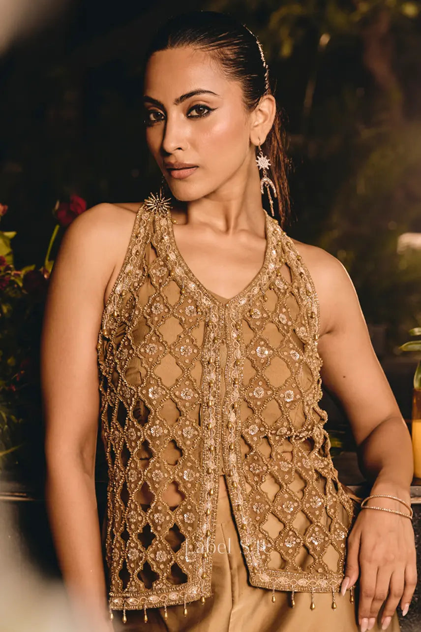 Gold Embellished Co-ord Set