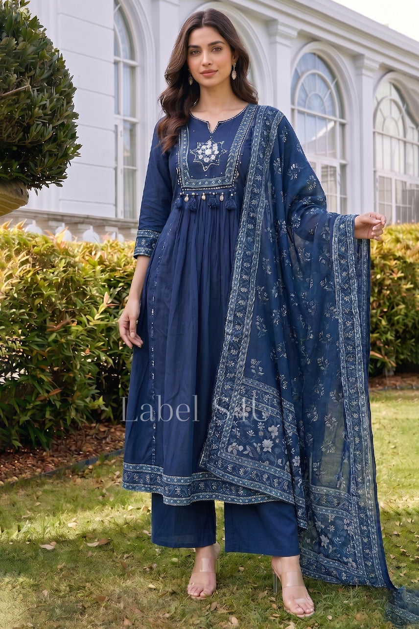Regal Charm Printed Anarkali Set