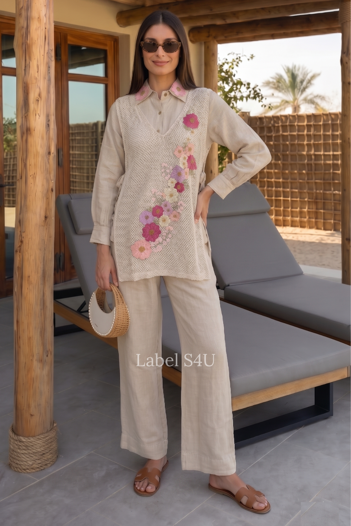Sand Bloom Crochet-Co-ord Set