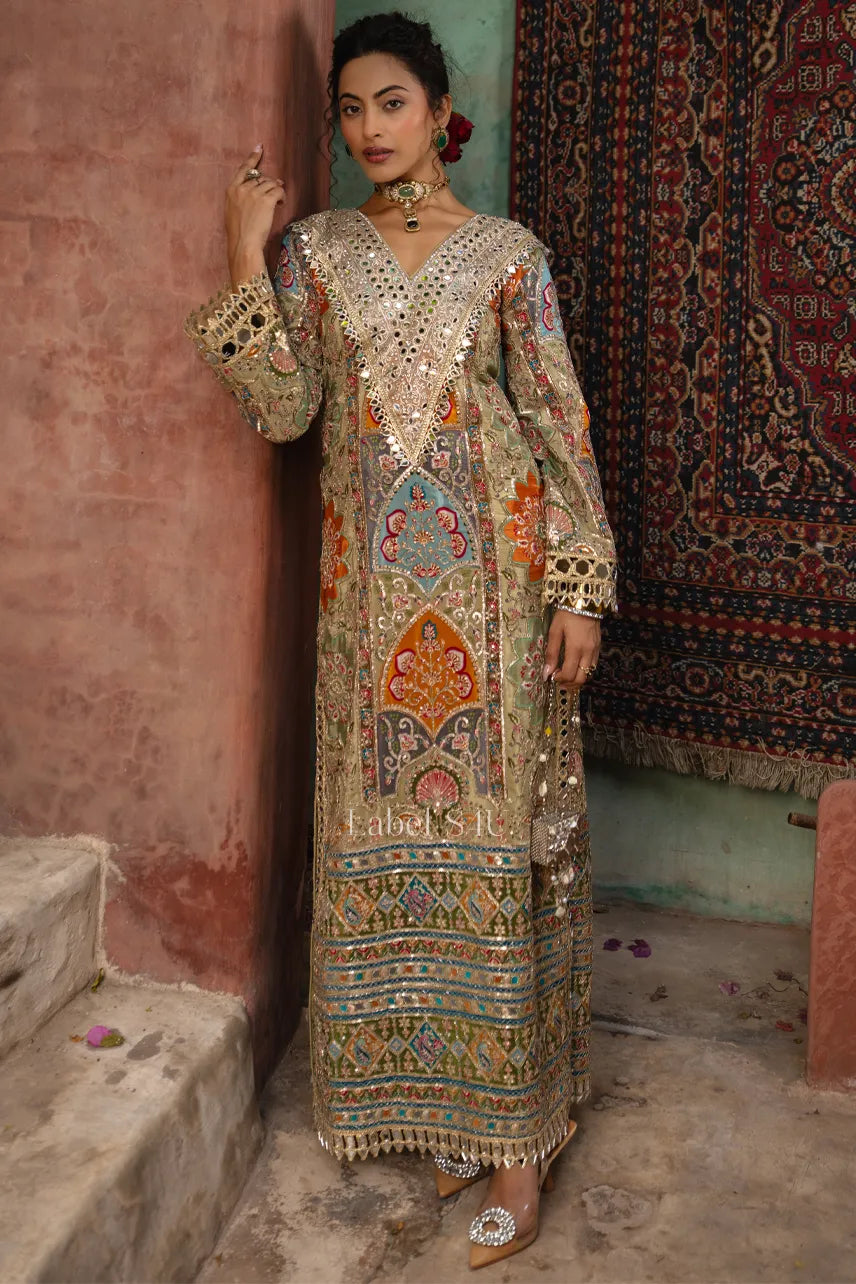 Jashn-E-Rang Embellished Kaftan Set