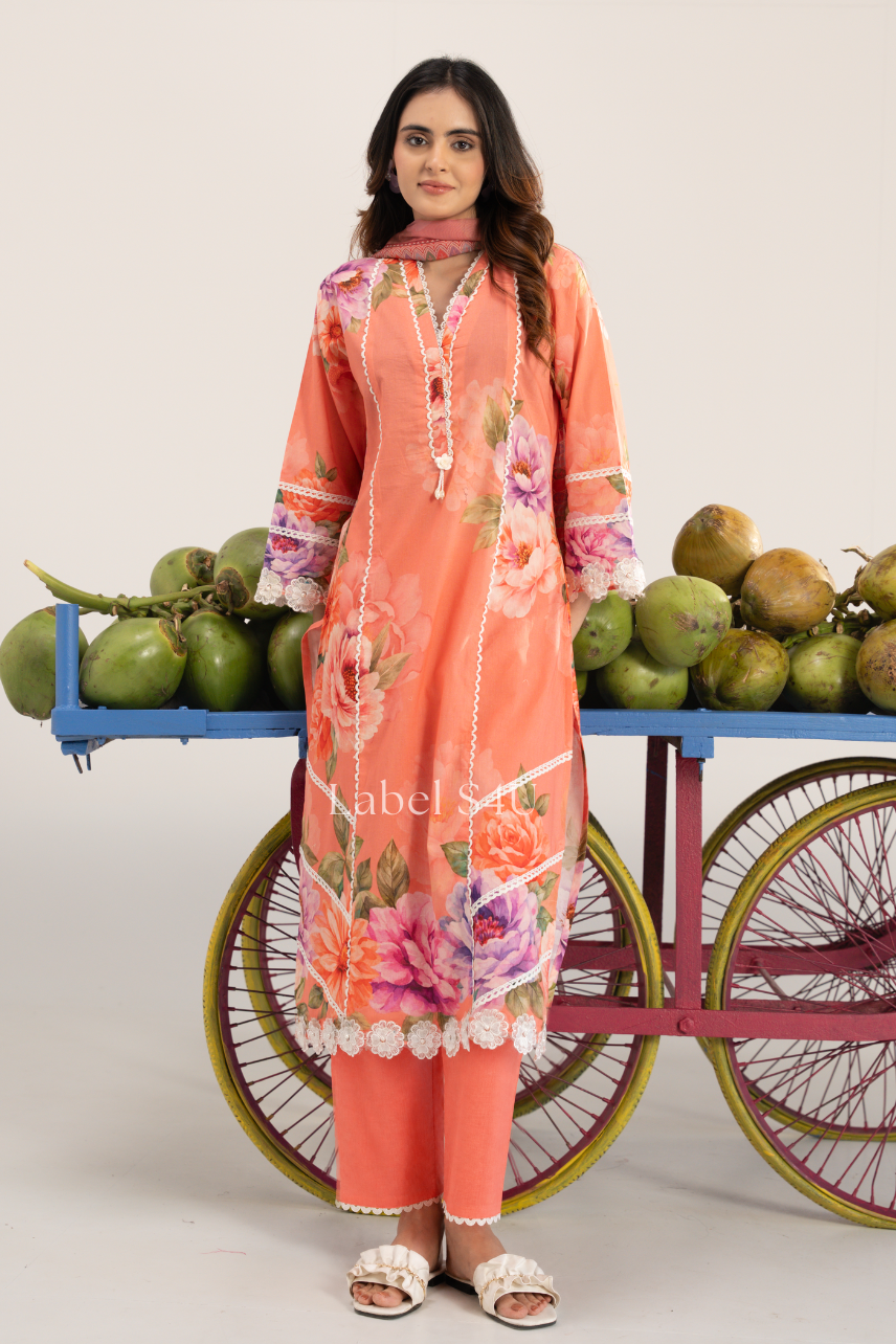 Printed Cotton Suit Set