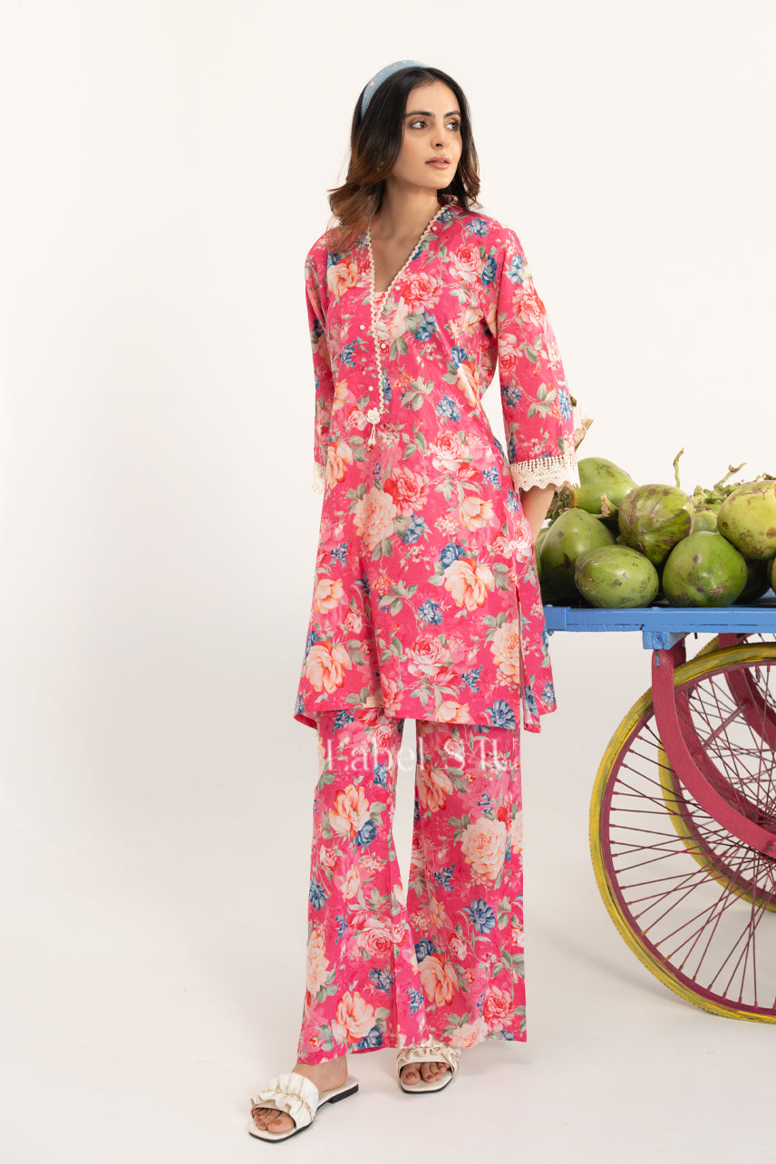 Pink Petal Cotton-Co-ord Set