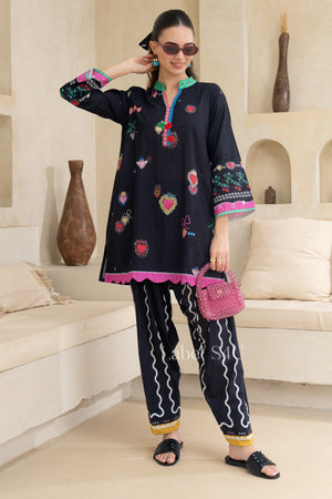 Playful Heart & Bow Cotton Co-Ord Set