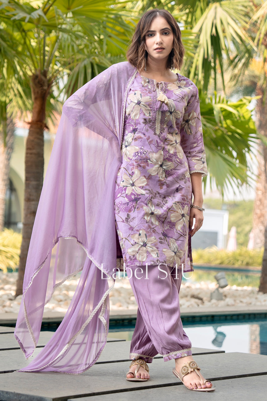 Lavender Luster-Afghani Suit Set