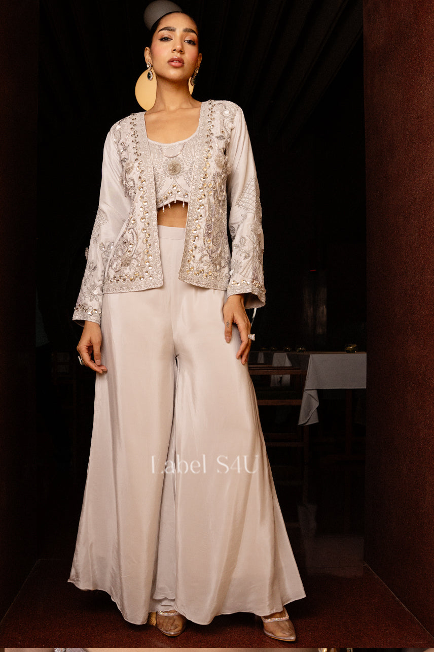 Moonlit Elegance Palazzo Set