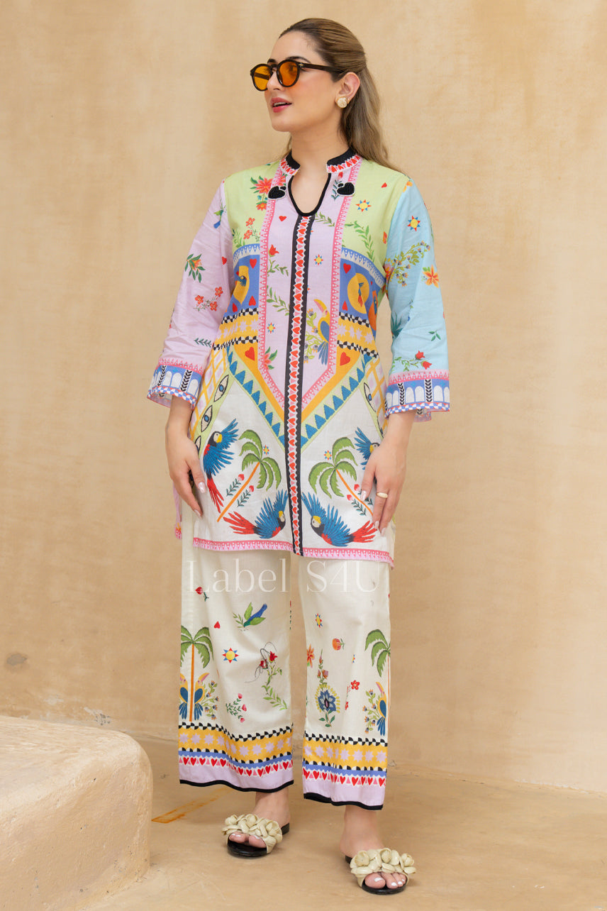 Tropical Printed Cotton Co-Ord Set