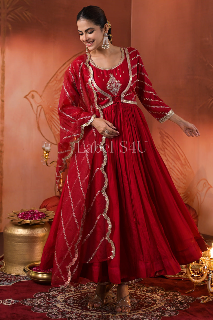 Red Jewel-Anarkali