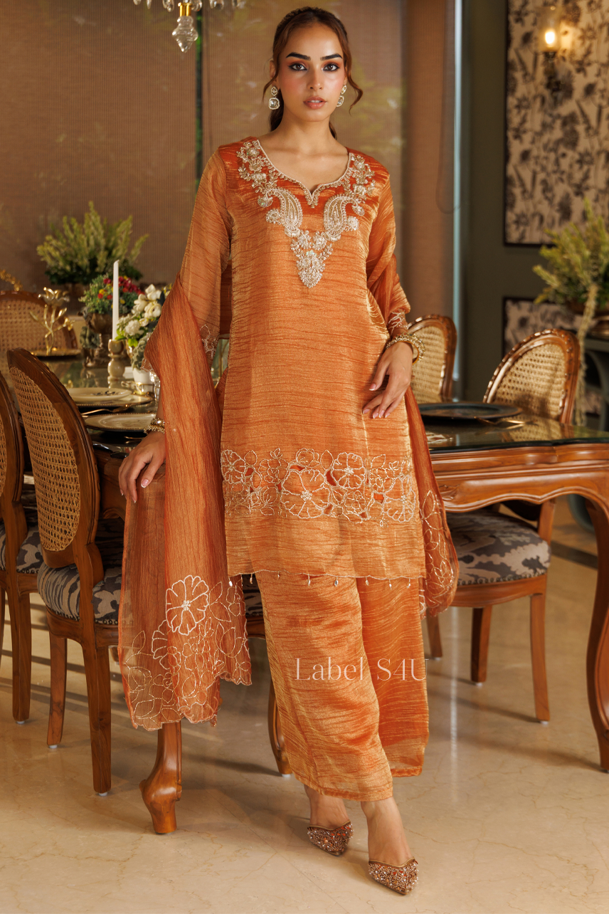 Emberveil Tissue Palazzo Set
