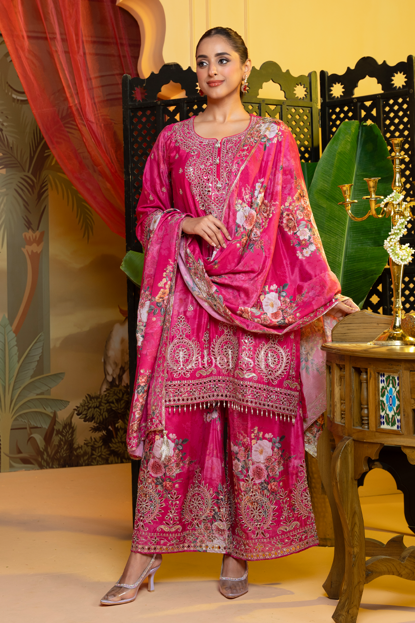 Rose Radiance-Palazzo Set