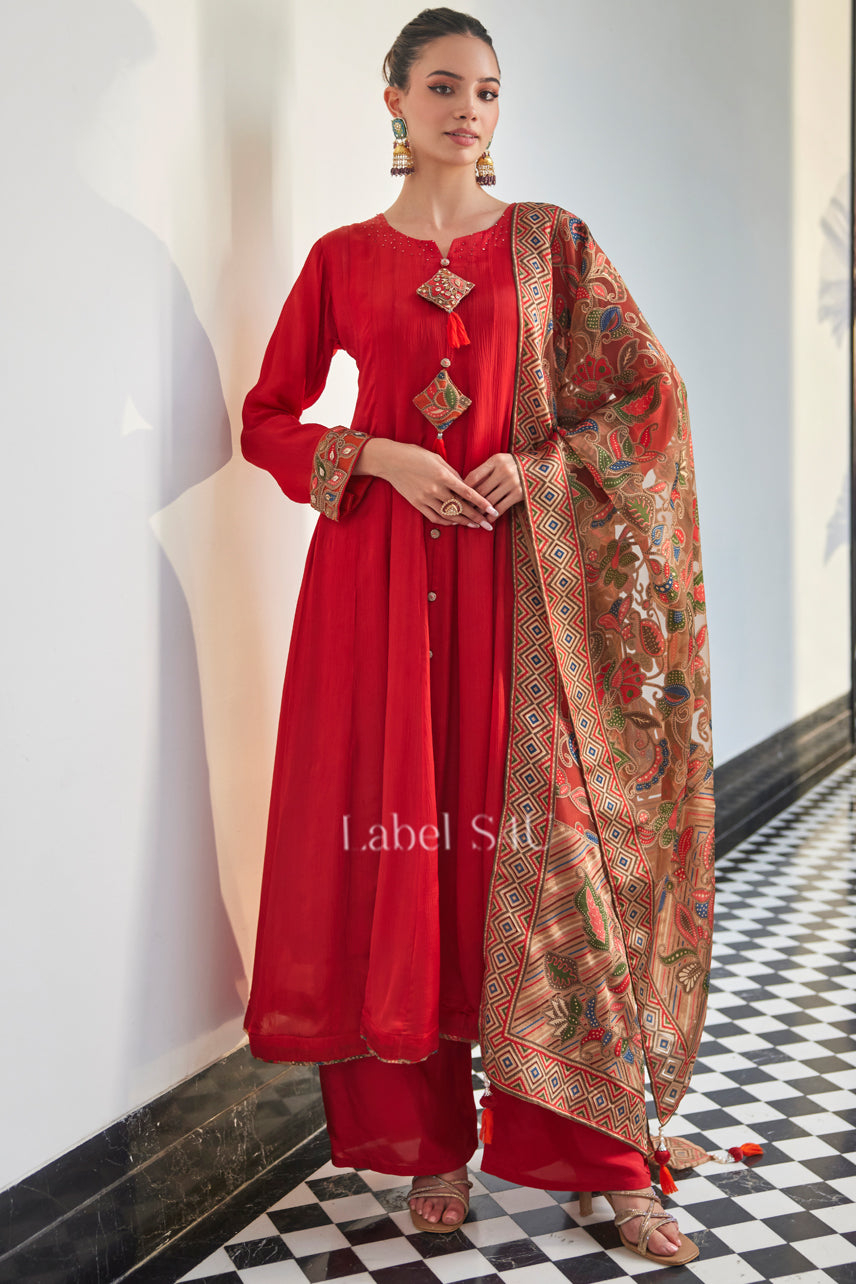 Rust Riwaaz-Anarkali Set