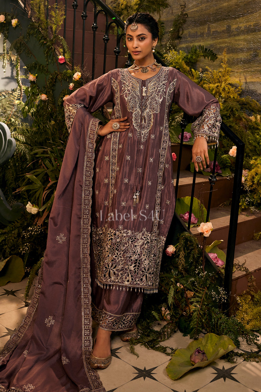 Zeenat Embroidered-Suit Set
