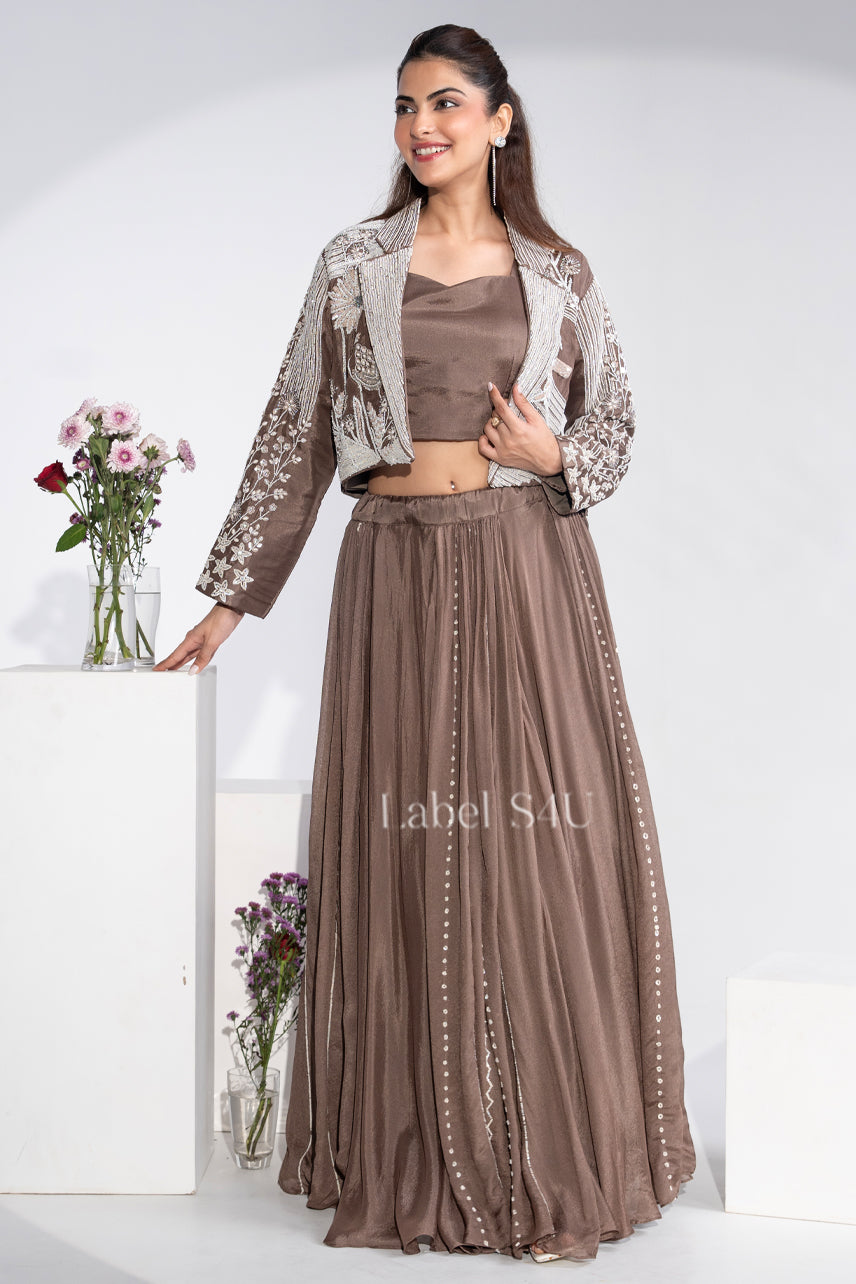 Mocha Muse-Skirt Set